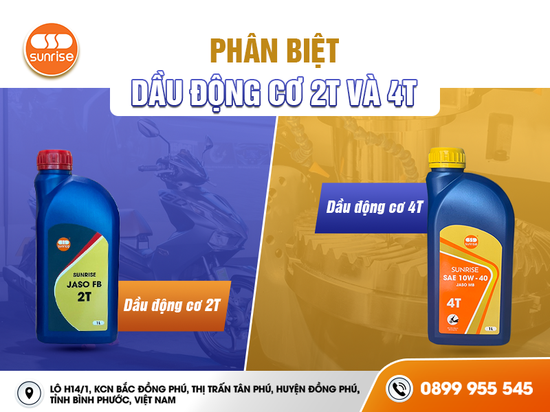 Phân biệt dầu động cơ 2T và 4T